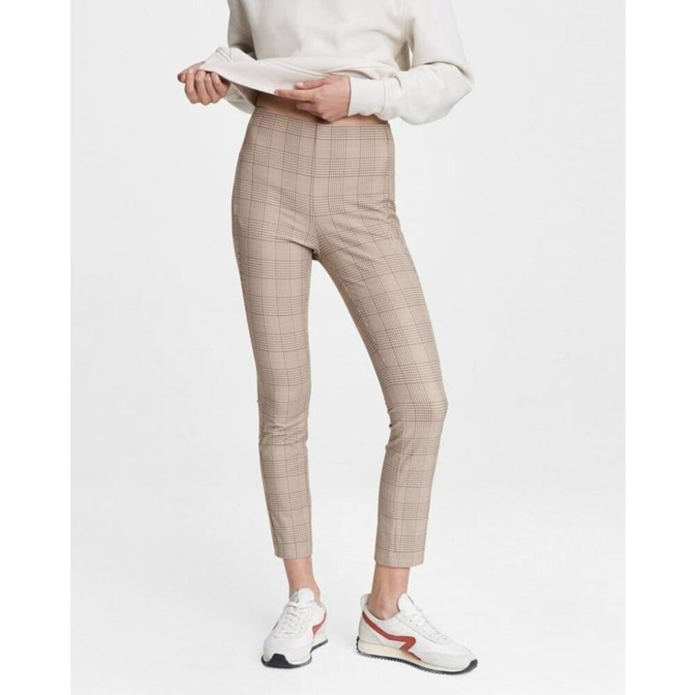 Rag & Bone Plaid Slim Fit Pants – Beige Check Print Women’s P (XS/2)